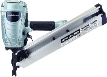 Metabo HPT NR90AES1M Framing Nailer, 64 Magazine, 21 deg Collation, Angled Collation, 2 to 3-1/2 in
