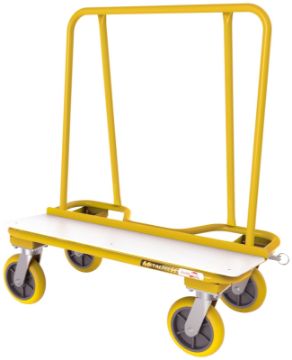 METALTECH 2000 Series I-BMD2131YGR Drywall Cart, 3000 lb, 13 Gauge, Steel, 38 in OAL, 20 in OAW, Yel