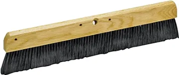 Marshalltown 848 Concrete Broom, 48 in OAL, Polypropylene Bristle, Black Bristle, Hardwood Handle