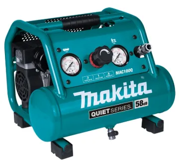 Makita QUIET Series MAC100Q Portable Electric Air Compressor, Tool Only, 1 gal Tank, 1/2 hp, 120 V,