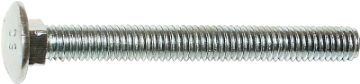 MIDWEST FASTENER 01055 Carriage Bolt, 1/4-20 in Thread, NC Thread, 2 in OAL, Zinc, 2 Grade
