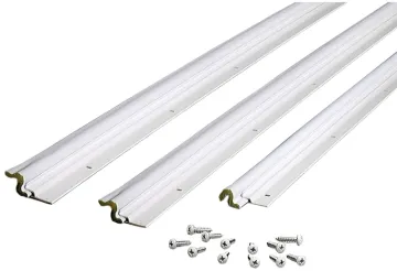 M-D 91850 Jamb Weatherstrip, Aluminum/Vinyl, White