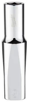 Milwaukee 45-34-9093 Socket, 9 mm Socket, 3/8 in Drive, 6-Point, Chrome Vanadium Steel, Chrome
