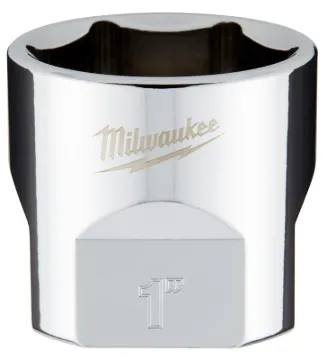 Milwaukee 45-34-9072 Socket, 1 in Socket, 3/8 in Drive, 6-Point, Chrome Vanadium Steel, Chrome