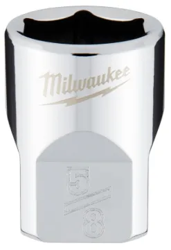 Milwaukee 45-34-9066 Socket, 5/8 in Socket, 3/8 in Drive, 6-Point, Chrome Vanadium Steel, Chrome