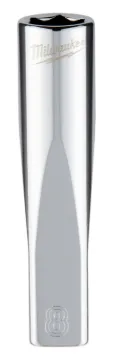Milwaukee 45-34-9046 Socket, 8 mm Socket, 1/4 in Drive, 6-Point, Chrome Vanadium Steel, Chrome