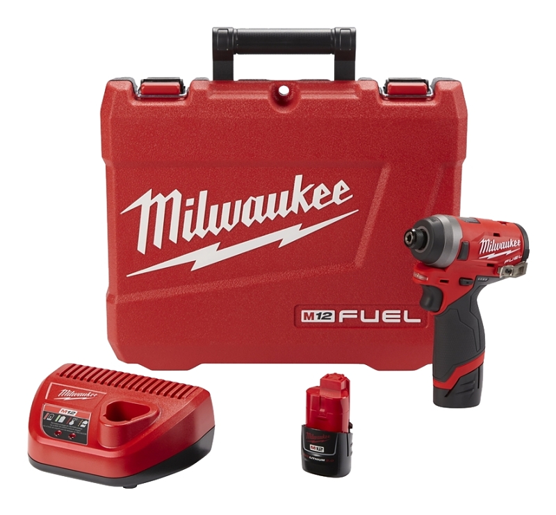 Milwaukee 255322 Impact Driver Kit, Battery Included, 12 V, 2 Ah, 1/4
