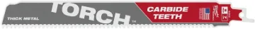 Milwaukee 48-00-5202 Reciprocating Saw Blade, 3/4 in W, 9 in L, 7 TPI, Carbide Cutting Edge