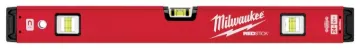 Milwaukee REDSTICK Series MLBXM24 Magnetic Box Level, 24 in L, 3-Vial, 1-Hang Hole, Magnetic, Alumin