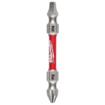 Milwaukee SHOCKWAVE 48-32-4311 Power Bit, #2 Drive, Phillips, Square Recess Drive, 1/4 in Shank, Hex