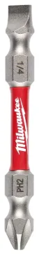 Milwaukee SHOCKWAVE 48-32-4310 Power Bit, #2, #10 Drive, Phillips, Slotted Drive, 1/4 in Shank, Hex