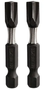 Milwaukee 48-32-4443 Power Bit, #2, #1 Drive, ECX Drive, 1/4 in Shank, Hex Shank, 2 in L, Carbon Ste