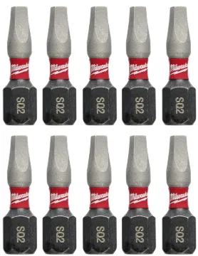 Milwaukee 48-32-5008 Insert Bit, #2 Drive, Square Recess Drive, 1/4 in Shank, Hex Shank, 1 in L, Pro