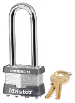Master Lock 1KALJ 2729 Padlock, Keyed Alike Key, 5/16 in Dia Shackle, 2-1/2 in H Shackle, Nickel Har