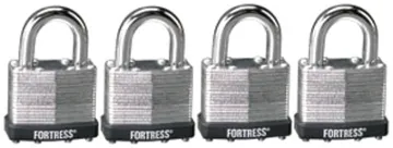 Master Lock 1803Q Padlock, Keyed Alike Key, 1/4 in Dia Shackle, 7/8 in H Shackle, Cast Hardened Stee
