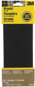 3M 9090 Sanding Screen, 11 in L, 4-3/8 in W, 80 Grit, Medium, Silicone Carbide Abrasive, Cloth Backi