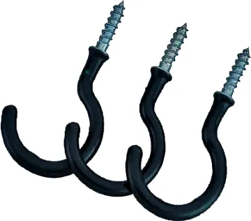 Landscapers Select GB0253L Storage Hook, 1.42 in L, 2-1/2 in H, Steel, Black, Zinc Plated, Wall Moun