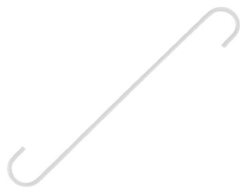 Landscapers Select GB0133L Extender S-Hook, 12 in H, Steel, White, Hanging Mounting