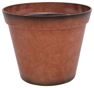 Landscapers Select Planter, 18 in Dia, Round, Resin, Terra Cotta