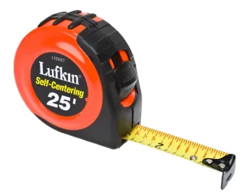 Crescent Lufkin L725SCTMPN Tape Measure, 25 ft L Blade, 1 in W Blade, Steel Blade, Plastic Case, Bla