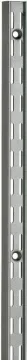 Knape & Vogt 82 TI 63 Shelf Standard, 450 lb, 14 ga Thick Material, 1-1/16 in W, 63 in H, Steel, Tit