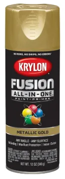 Krylon K02770007 Acrylic Spray Paint, Metallic, Gold, 12 oz, Can