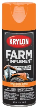 Krylon K01954000 Farm Equipment Spray Paint, High-Gloss, New Kubota Orange, 12 oz