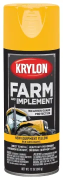 Krylon K01944000 Farm Equipment Spray Paint, High-Gloss, Old Equipment CAT Yellow, 12 oz