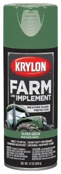 Krylon K01943000 Farm Equipment Spray Paint, High-Gloss, Oliver Green, 12 oz