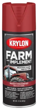 Krylon K01939000 Farm Equipment Spray Paint, High-Gloss, Massey Ferguson Red, 12 oz