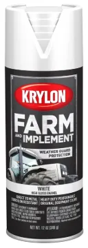 Krylon K01937007 Farm Equipment Spray Paint, Gloss, White, 12 oz
