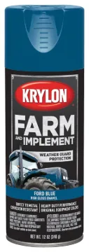 Krylon K01936000 Farm Equipment Spray Paint, High-Gloss, Ford Blue, 12 oz