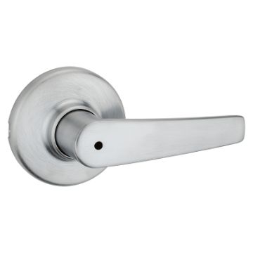 Kwikset 300DL 26DCP Privacy Door Lever, Satin Chrome, Zinc, Residential, Re-Key Technology: SmartKey