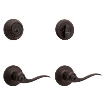 Kwikset Signature Series 991TNL 11P Combination Lockset, Lever Handle, Tustin Design, Venetian Bronz
