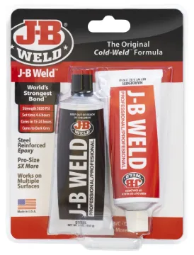 J-B WELD 8281 Epoxy Adhesive, Off-White Part A/White Part B, Paste Part A, Liquid Part B, 10 oz