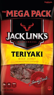 Jack Link's 10000008407 Beef Jerky, Teriyaki Flavor, 8 oz Mega