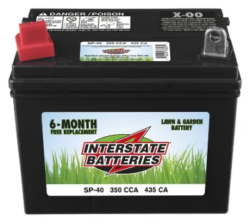 INTERSTATE BATTERIES SP-40 Lawn and Garden Battery, Lead-Acid