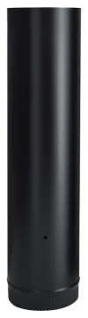 Imperial BM2027 Stove Pipe with Damper Holes, 6 in Dia, 24 in L, Steel, Black
