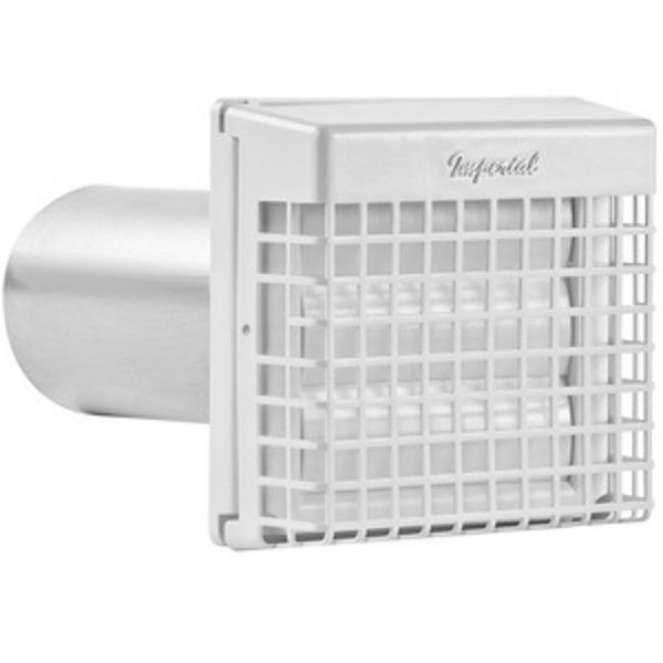 Imperial VT0541 Louvered Vent Hood, Plastic Hood, White Hood Plastic