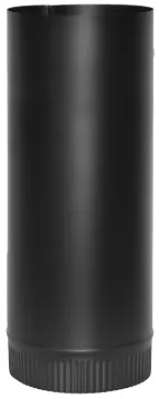 Imperial BM0104 Stove Pipe, 8 in Dia, 12 in L, Steel, Black