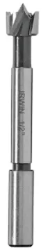 IRWIN 1966898/42912 Forstner Bit, 3/4 in Dia, 3-1/2 in OAL, 1-Flute, 3/8 in Dia Shank, Reduced Shank