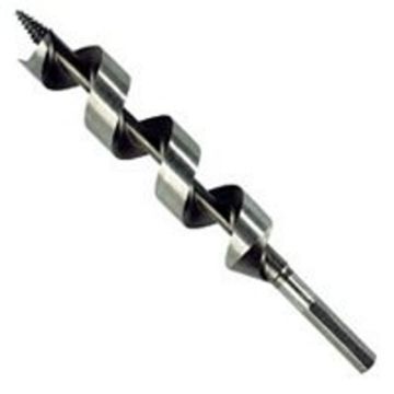 IRWIN 49918 Power Drill Auger Bit, 1-1/8 in Dia, 7-1/2 in OAL, Solid Center Flute, 1-Flute, 7/16 in