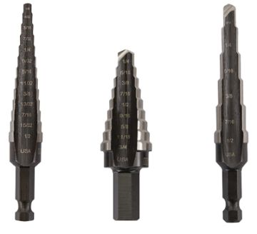 IRWIN Unibit 10502ZR Step Drill Set, 3-Piece, HSS