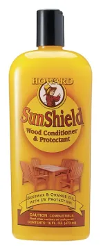 HOWARD SWAX16 Wood Conditioner, 16 oz Bottle, Yellow, Creamy Liquid, Orange