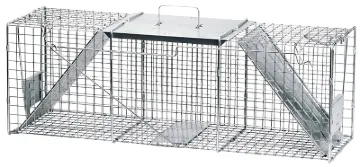 Havahart 1045 Large Animal Trap, 36 in L, 10 in W, 12 in H, Spring Loaded Door