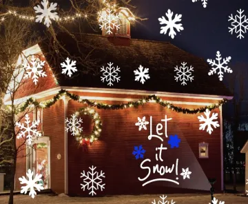 Hometown Holidays 92603 Snowfall Motion LED Projector, 240/110 V, 4-Lamp, LED Lamp, White Light, Bla