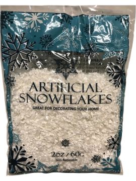 Hometown Holidays 81495 Christmas Specialty Decoration, Glittered Snowflake, PVC, White