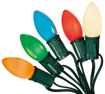 Santas Forest 03220/U00Z142I String Light Set, 125 V, 7 W, 25-Lamp, C9 Lamp, Multi-Color Lamp, 18-1/