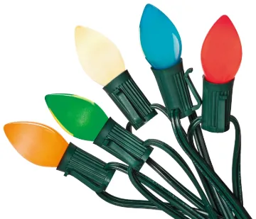 Santas Forest 03160/U00Z125H Light Set, String Lights, 125 V, 7 W, 25-Lamp, C7 Lamp, Multi-Color Lam