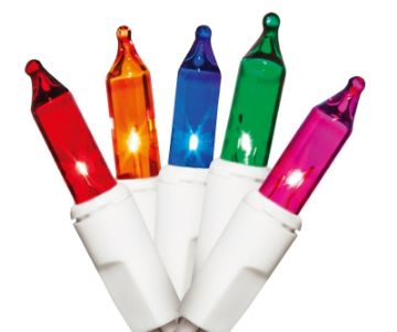 Hometown Holidays U13Y023I Light Set, Christmas, 120 V, 20.4 W, 50-Lamp, Incandescent Lamp, 1000 hr